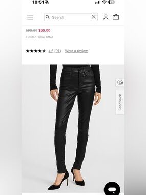 Express faux leather skinny pants